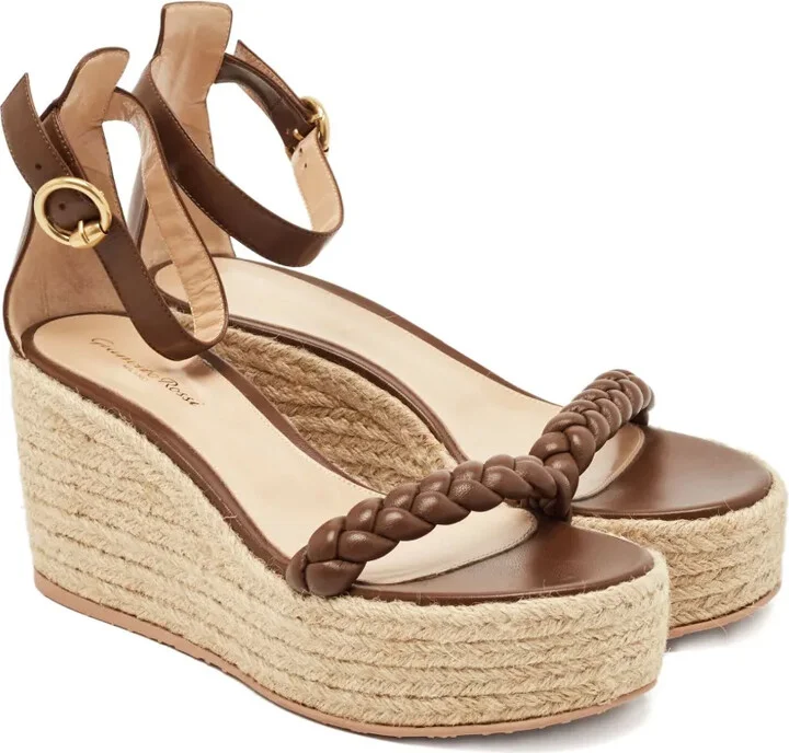 90mm Leather Platform Sandals - Image 3
