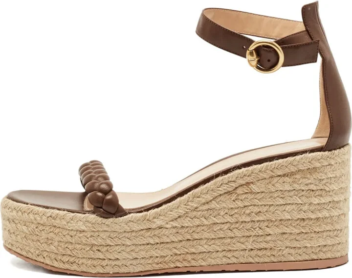 90mm Leather Platform Sandals
