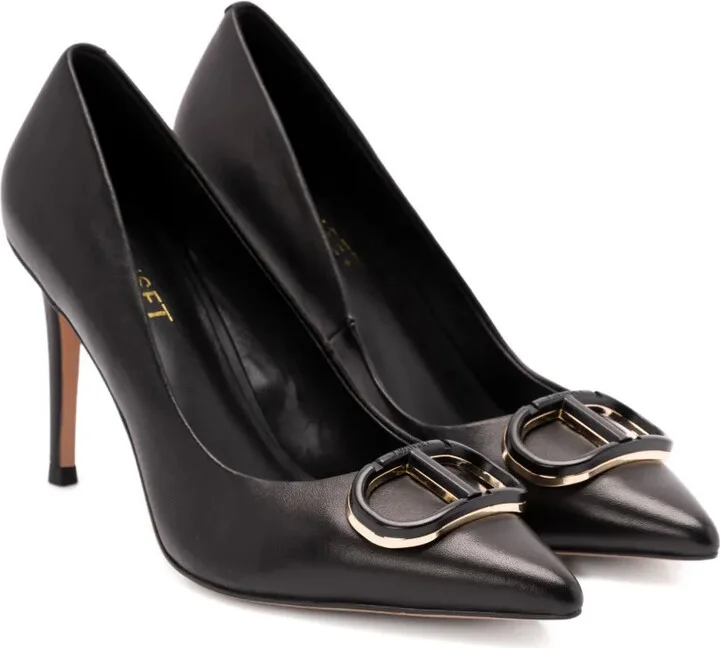 90mm Leather Pointed-Toe Pumps - Image 2