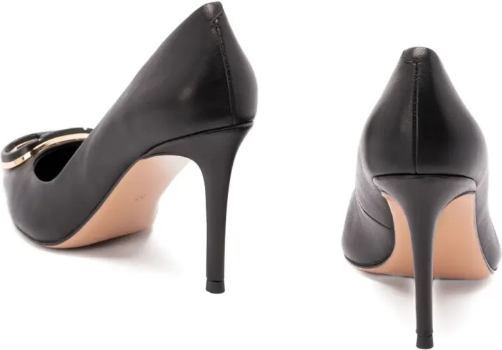 90mm Leather Pointed-Toe Pumps - Image 3