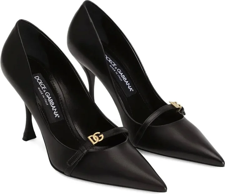 90MM leather pointed-toe pumps - Image 2