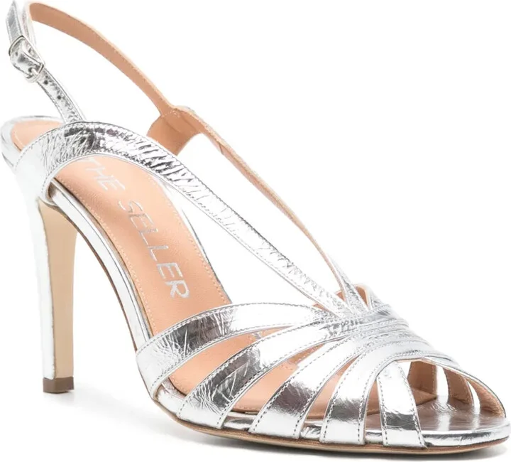 90mm Leather Sandals - Image 2
