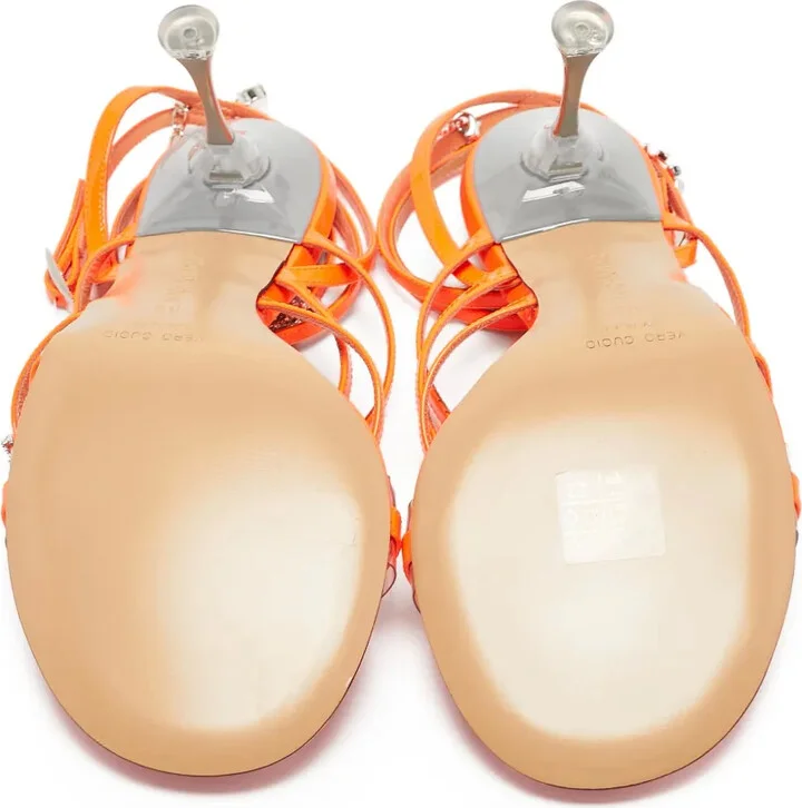 90mm Leather Sandals - Image 4