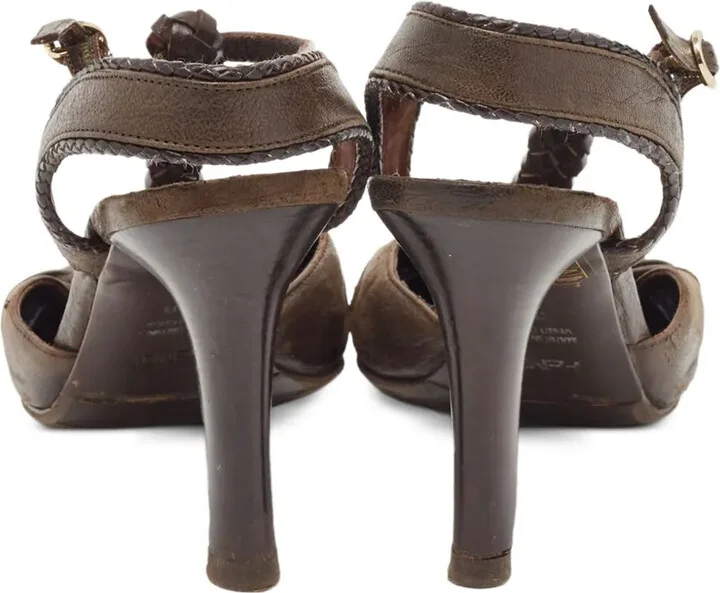 90mm Leather Sandals - Image 3