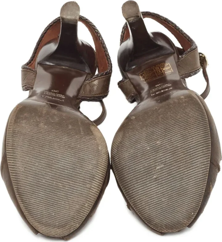 90mm Leather Sandals - Image 4