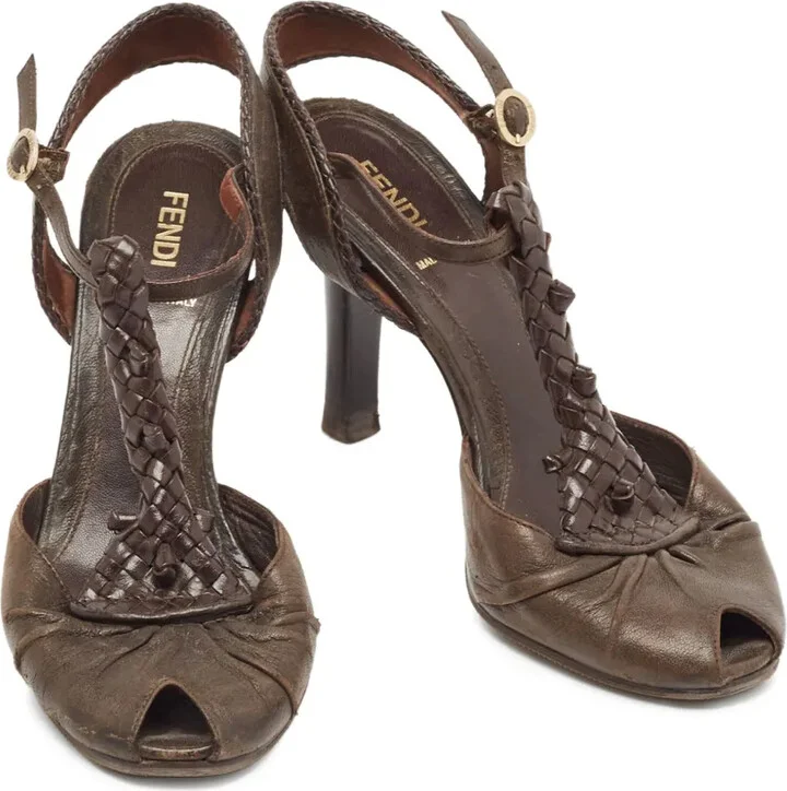 90mm Leather Sandals - Image 5