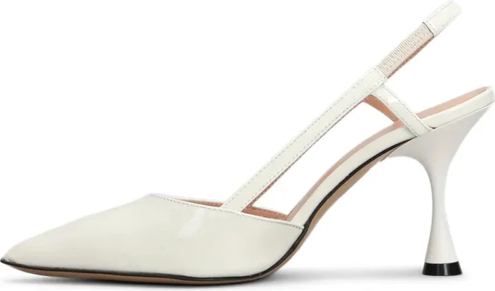 90mm Leather Slingback Pumps - Image 4