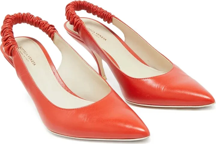 90mm Leather Slingback Pumps - Image 2