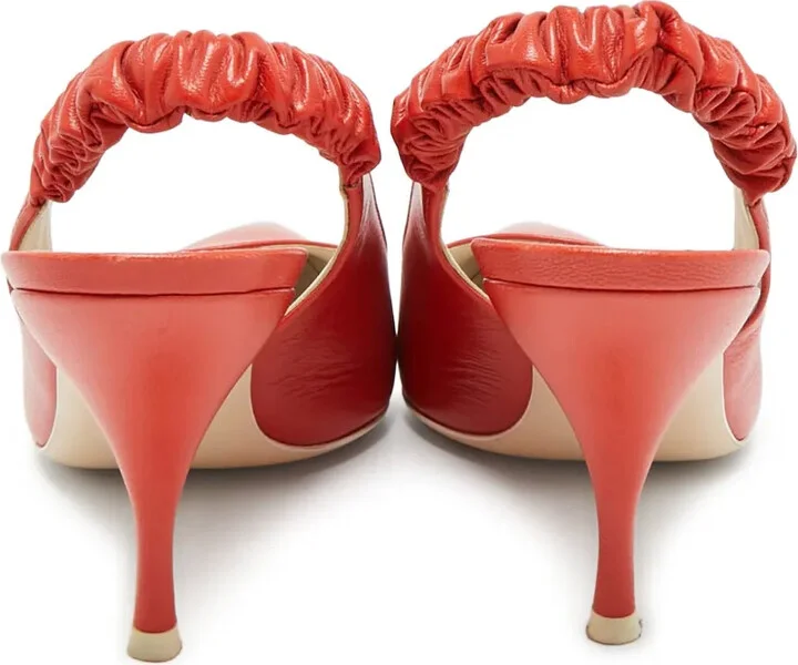 90mm Leather Slingback Pumps - Image 3