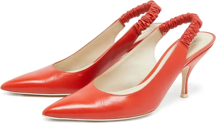 90mm Leather Slingback Pumps - Image 4