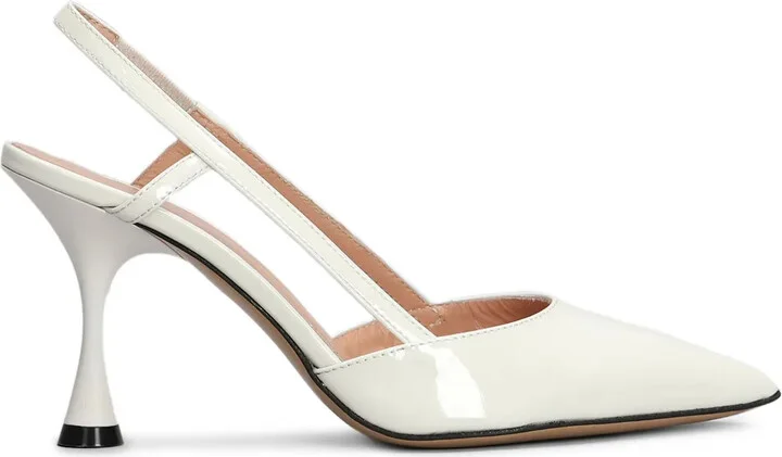 90mm Leather Slingback Pumps