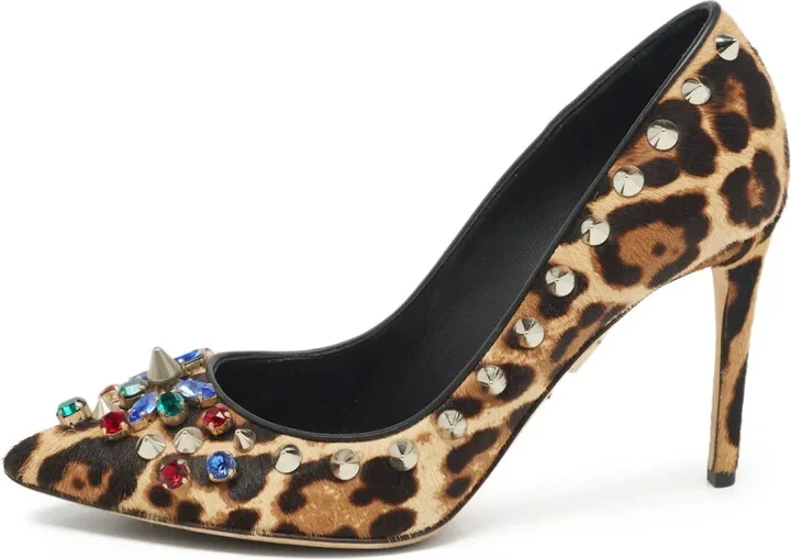 90mm Leopard-Print Heeled Pumps