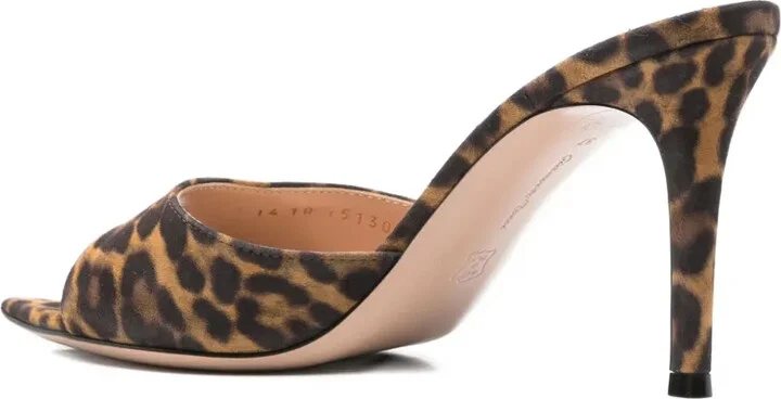 90mm Leopard-Print Open-Toe Mules - Image 3