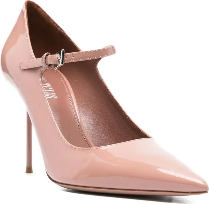 90mm Lidia patent leather ankle-strap pumps - Image 2