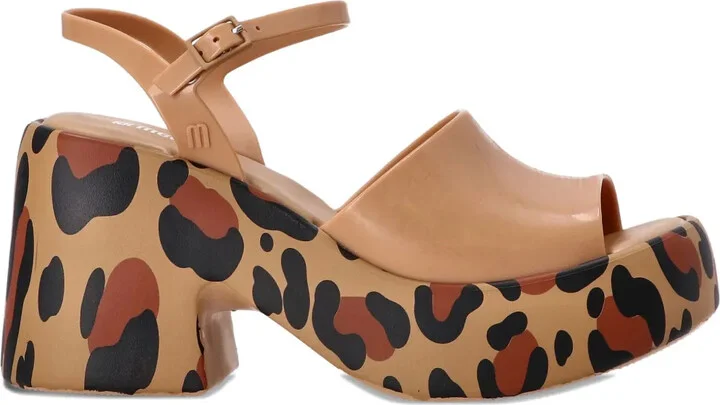 90mm Lina leopard-print platform sandals