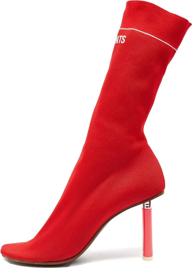 90mm Lipstick Knitted Boots