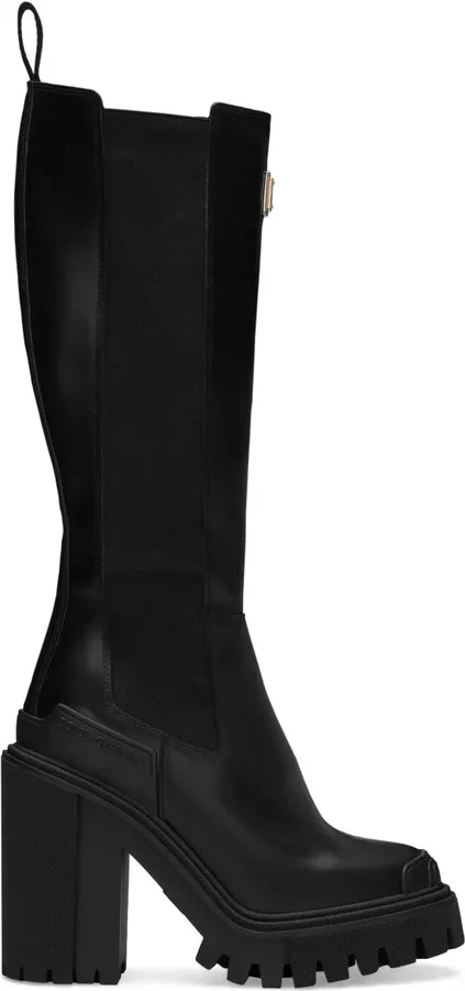 90mm Logo-Plaque Slip-On Boots