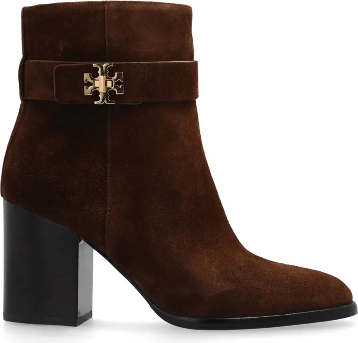 90mm Logo-Plaque Suede Ankle Boots