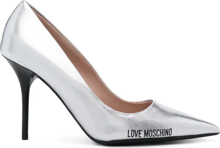 90mm Logo-Print Pumps