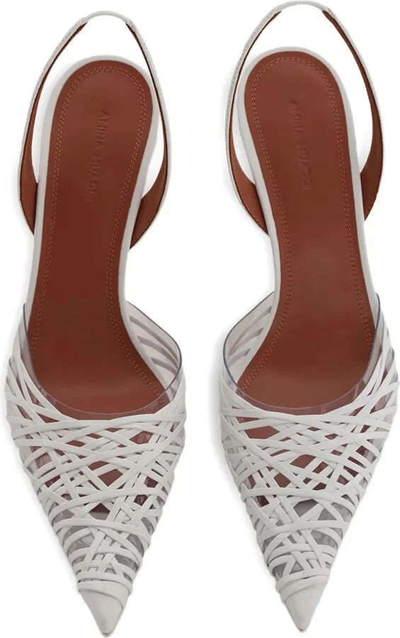 90mm Lori strappy pointed-toe slingback pumps - Image 3