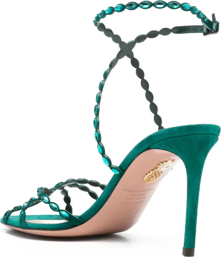 90mm Love Struck embellished stiletto sandals - Image 3