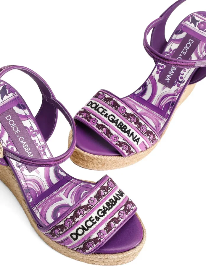 90mm Majolica-print sandals - Image 4