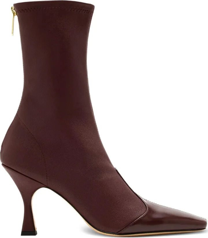 90mm Maverick zip-detail leather ankle boots
