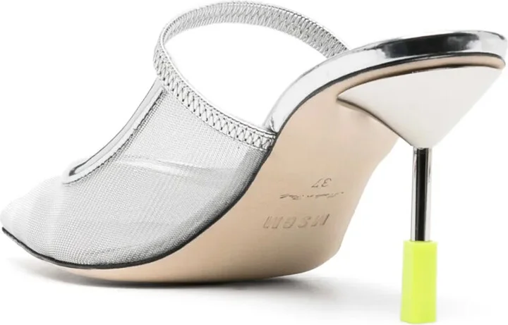 90mm Mesh-Detail Mules - Image 3