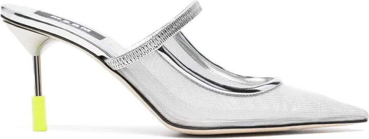 90mm Mesh-Detail Mules