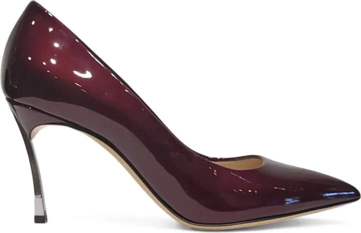 90mm Metallic-Heel Pointed-Toe Pumps