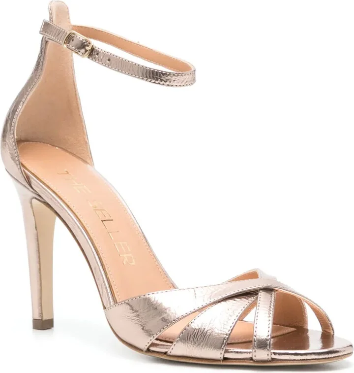 90mm Metallic-Leather Sandals - Image 2