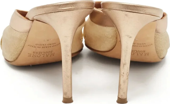 90mm Metallic Pointed-Toe Mules - Image 3