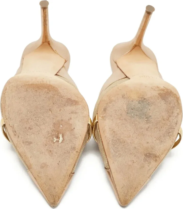 90mm Metallic Pointed-Toe Mules - Image 5