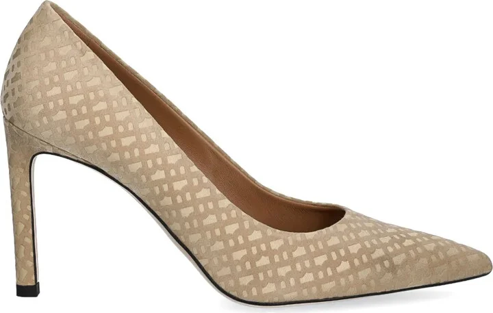 90mm Monogram-Pattern Pumps