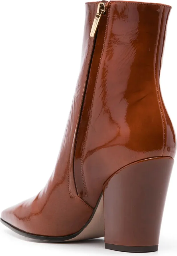 90mm Patent Ankle Boots - Image 3