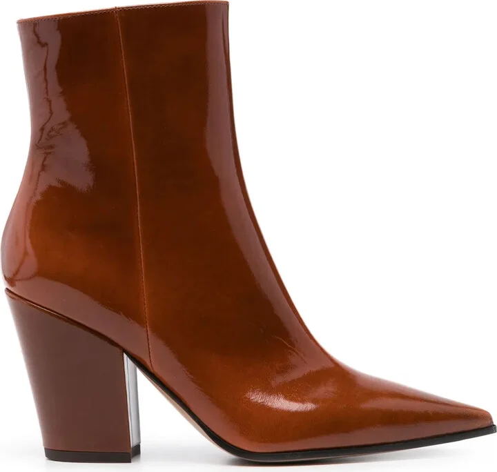 90mm Patent Ankle Boots