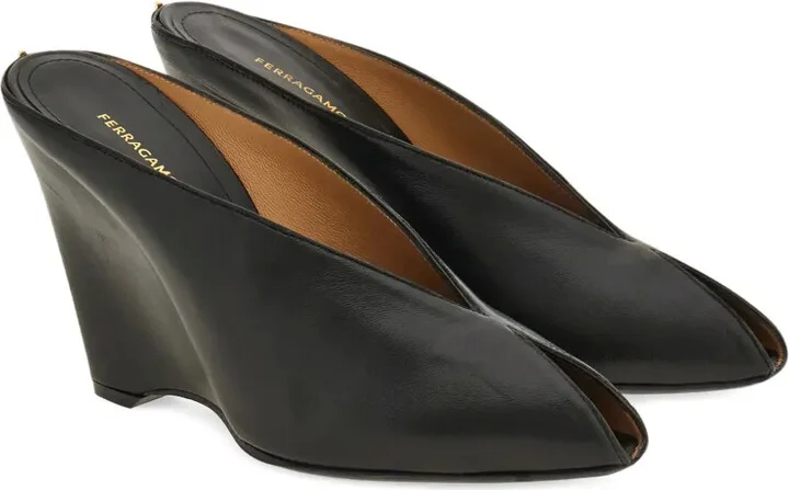 90mm Peep-Toe Heeled Mules - Image 2