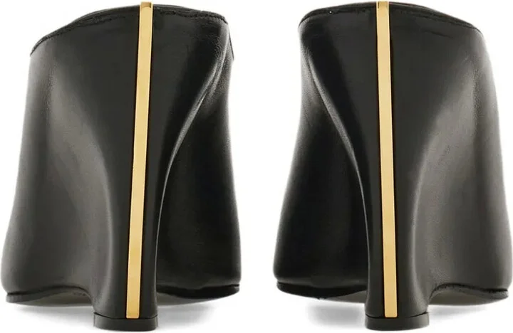 90mm Peep-Toe Heeled Mules - Image 3