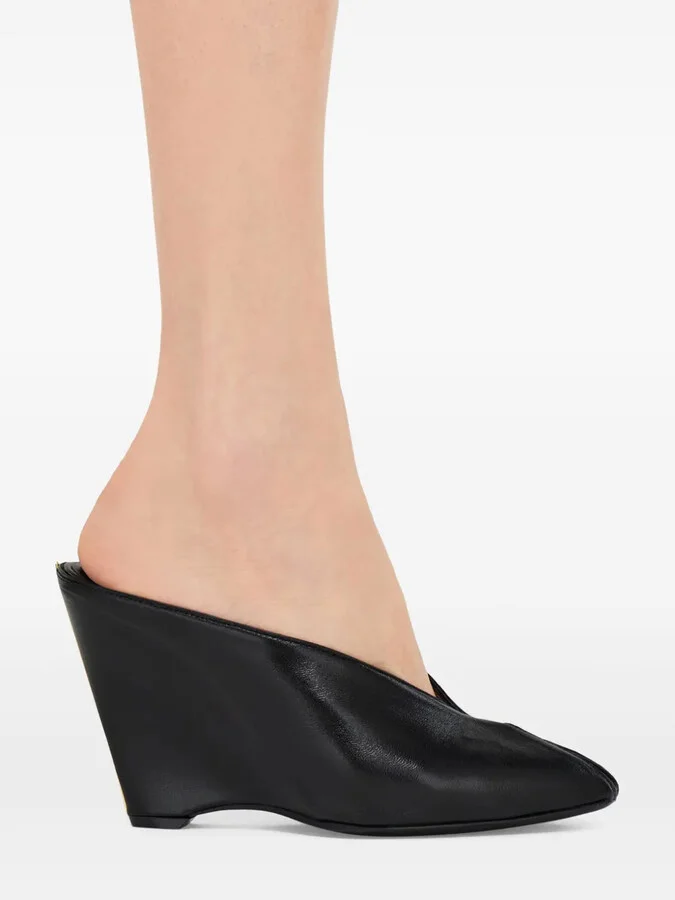 90mm Peep-Toe Heeled Mules - Image 5