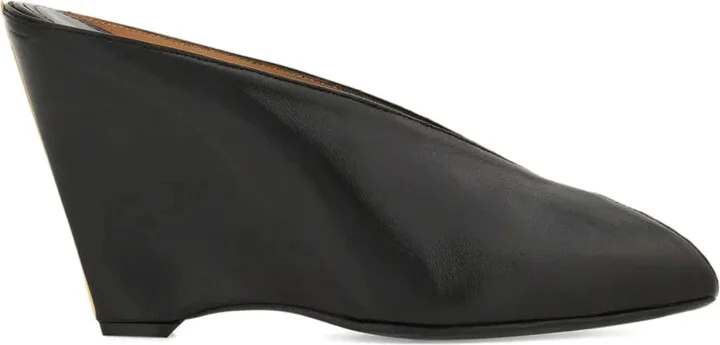 90mm Peep-Toe Heeled Mules
