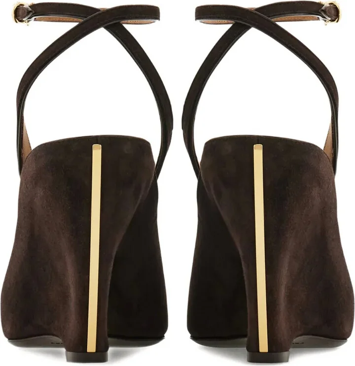 90mm Peep-Toe Wedge Pumps - Image 3