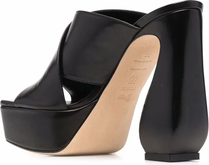 90mm Platform Leather Mules - Image 3