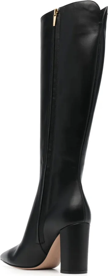 90mm Point-Toe Leather Boots - Image 3