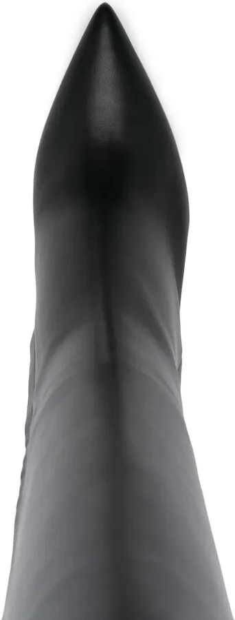 90mm Point-Toe Leather Boots - Image 4