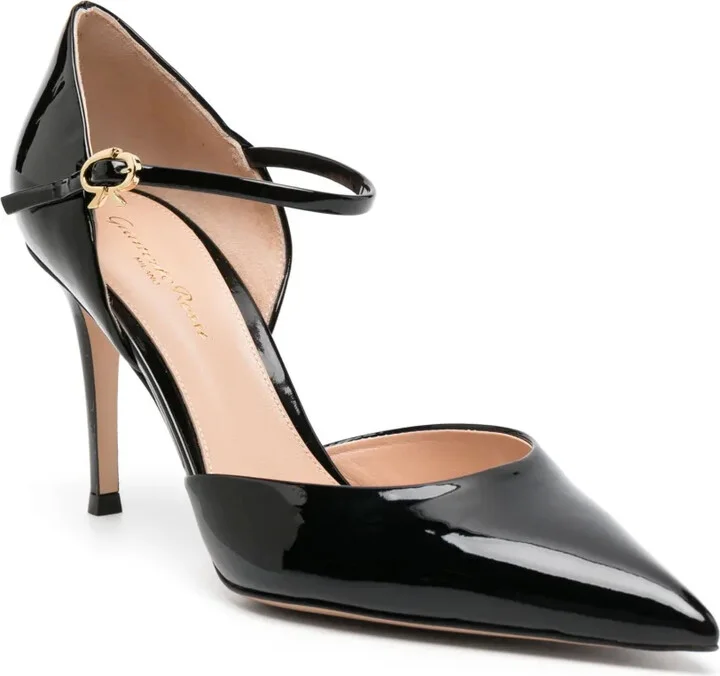 90mm Pointed Leather Pumps - Image 2