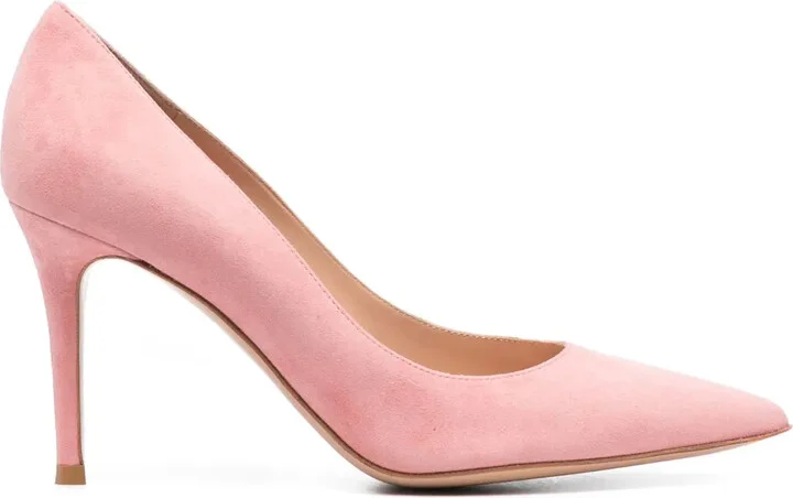 90mm Pointed Suede Pumps