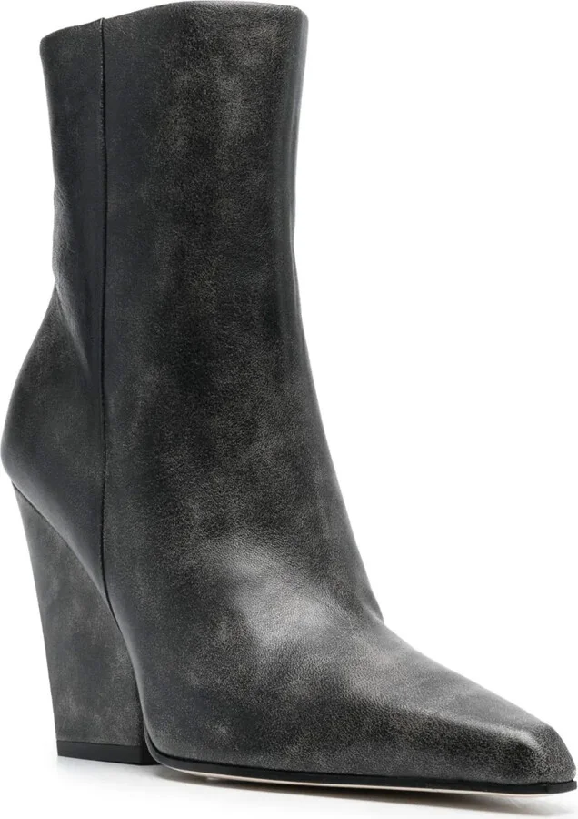 90mm Pointed-Toe Leather Ankle Boots - Image 2