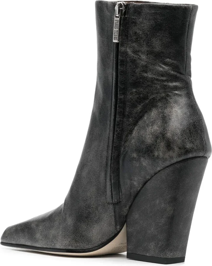 90mm Pointed-Toe Leather Ankle Boots - Image 3