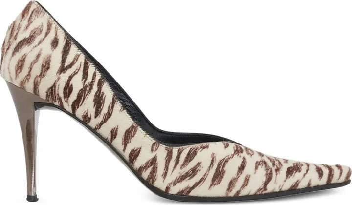 90mm Pre-Owned zebra-print pumps