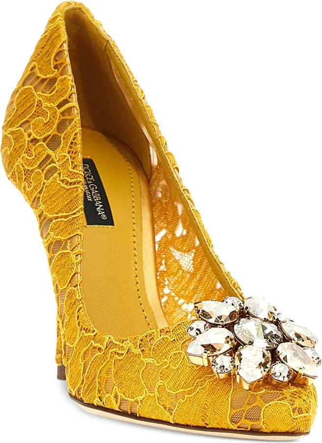 90mm Rainbow Lace brooch-detail pumps - Image 2
